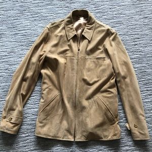 Vintage Polo Ralph Lauren Tan Suede Leather jacket